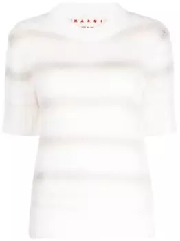 Marni фактурная футболка, белый