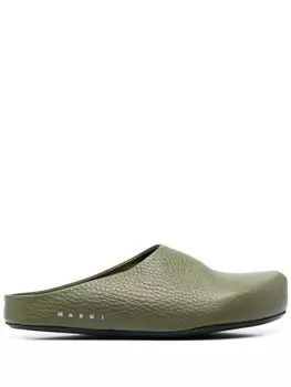 Marni фактурные слиперы, зеленый