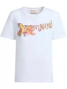 Marni футболка из хлопка с логотипом