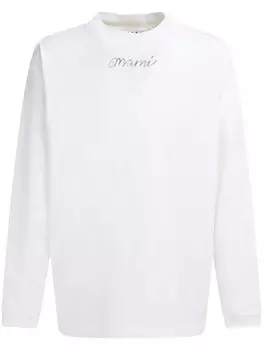 Marni футболка из хлопка с логотипом, белый