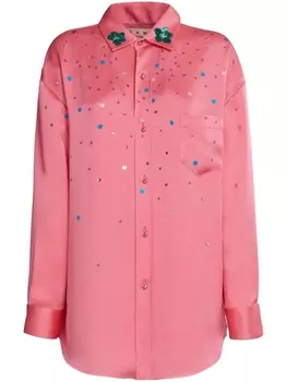 Marni футболка оверсайз с пайетками, розовый