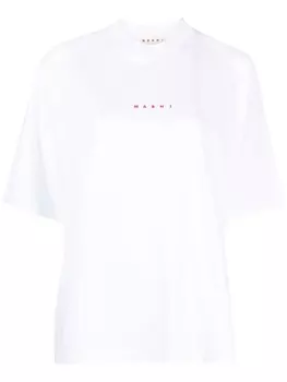 Marni футболка с логотипом, белый