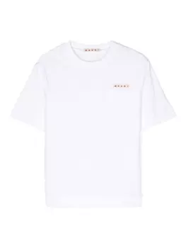 Marni футболка с логотипом, белый