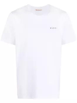Marni футболка с логотипом, белый