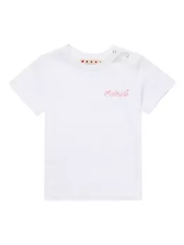 Marni футболка с логотипом Chain, белый