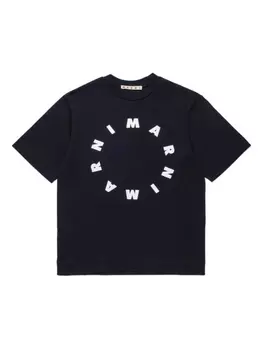 Marni футболка с логотипом, черный