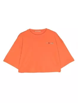 Marni футболка с логотипом, оранжевый