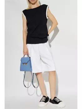 Marni футболка с вышитым логотипом, черный