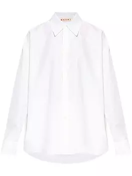 Marni хлопковая рубашка, белый
