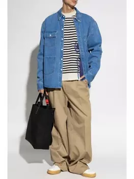 Marni хлопковая рубашка, синий