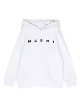 Marni худи с логотипом, белый