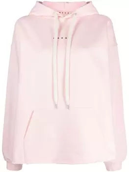 Marni худи с логотипом, розовый