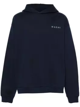 Marni худи с логотипом, синий