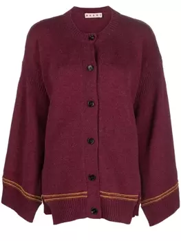 Marni кардиган с логотипом, красный