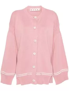 Marni кардиган с логотипом, розовый