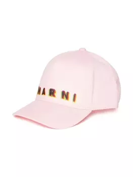 Marni кепка с логотипом, розовый