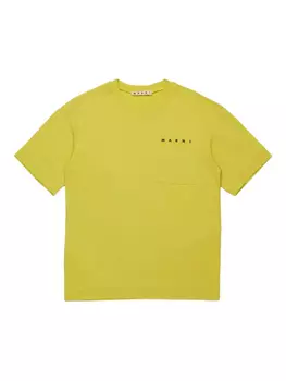 Marni Kids базовая футболка, зеленый