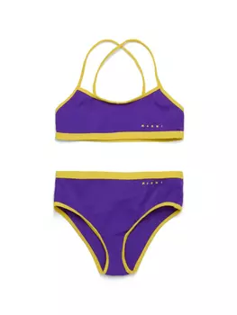 Marni Kids бикини с контрастной отделкой, фиолетовый