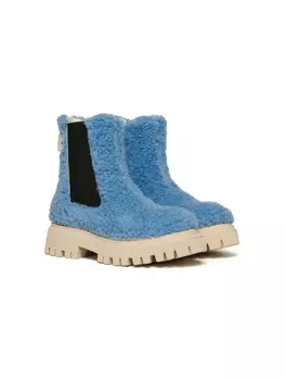 Marni Kids ботинки плюшевые челси, синий