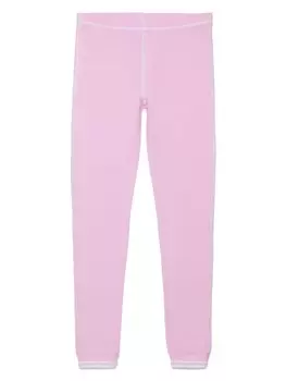 Marni Kids брюки с вышитым логотипом, розовый