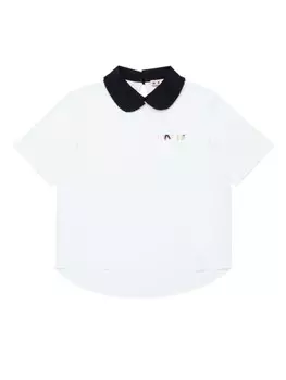 Marni Kids декорированная футболка, белый