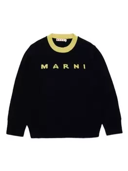 Marni Kids джемпер из смесовой шерсти, черный