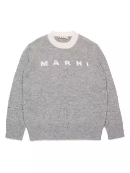 Marni Kids джемпер из смесовой шерсти, серый