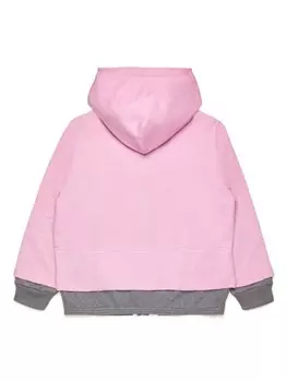 Marni Kids худи на молнии с логотипом, розовый