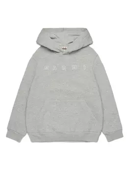 Marni Kids худи с логотипом, серый