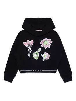 Marni Kids худи с пайетками, черный