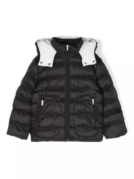 Marni Kids куртка с вышитым логотипом, черный