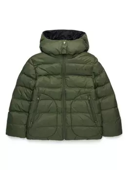 Marni Kids куртка с вышитым логотипом, зеленый