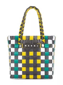 Marni Kids мини-сумка для корзины для покупок, зеленый