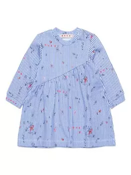 Marni Kids платье в полоску, синий