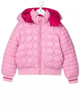 Marni Kids пуховик с длинными рукавами, розовый