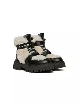 Marni Kids сапоги с логотипом, черный