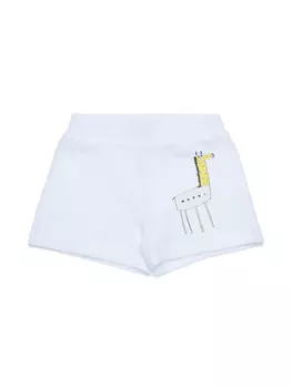 Marni Kids шорты с принтом, белый