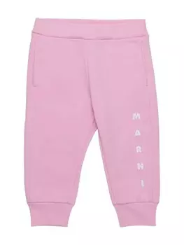 Marni Kids спортивные брюки с логотипом, розовый