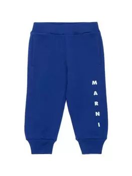 Marni Kids спортивные брюки с логотипом, синий