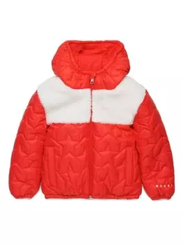 Marni Kids стеганый пуховик, красный