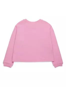 Marni Kids толстовка из джерси с бисером, розовый