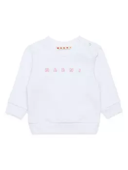 Marni Kids толстовка с логотипом, белый