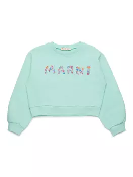 Marni Kids толстовка с логотипом, синий