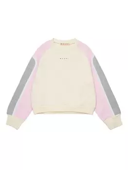 Marni Kids толстовка в стиле колор-блок, желтый