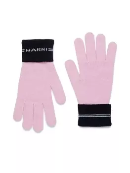 Marni Kids трикотажные перчатки, розовый