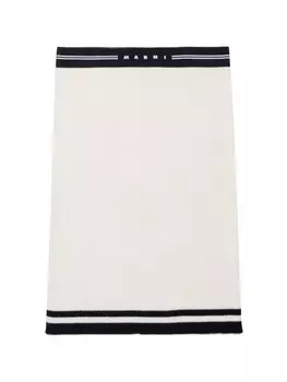 Marni Kids юбка-карандаш с логотипом, белый