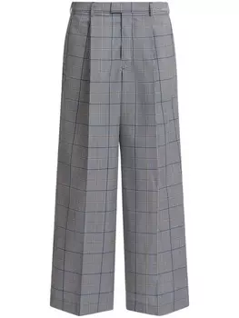 Marni клетчатые шерстяные чиносы, синий