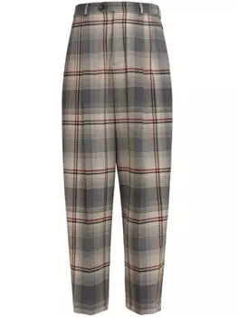 Marni клетчатые зауженные брюки, серый