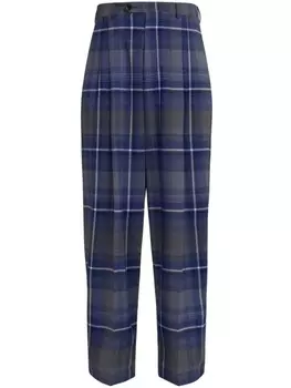 Marni клетчатые зауженные брюки, синий