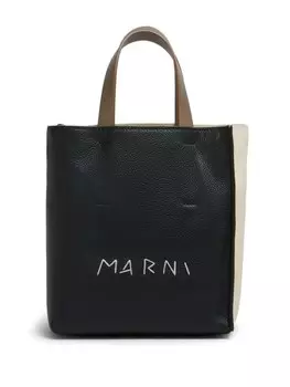 Marni контрастная сумка-тоут, черный